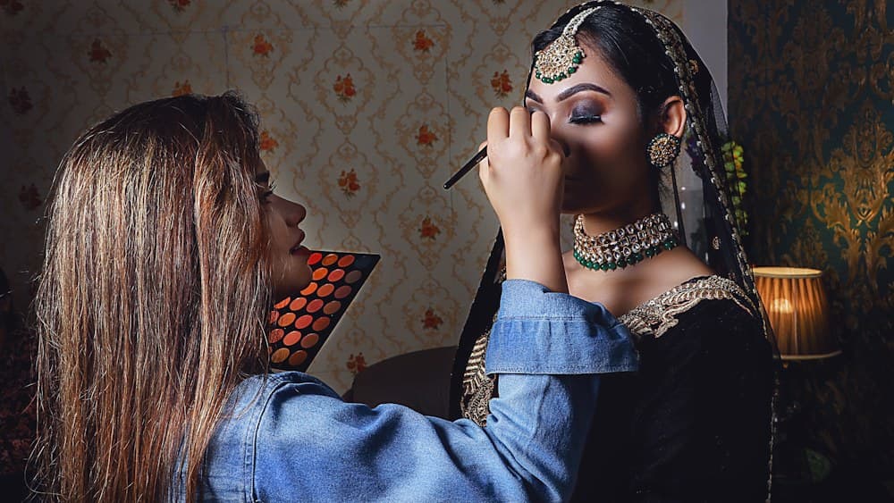 Sample bridal makeup application, shown as beauty inspiration